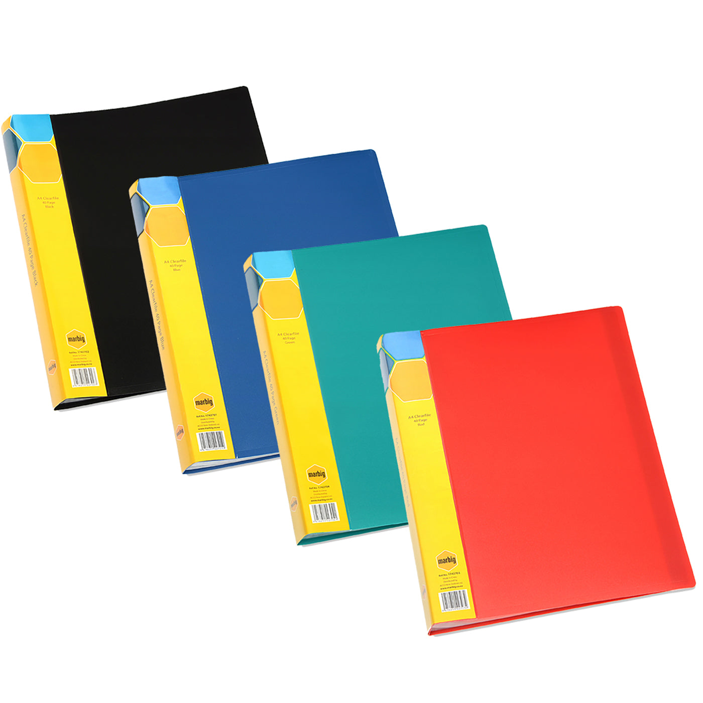 Marbig Display Book A4 40 Pocket Assorted