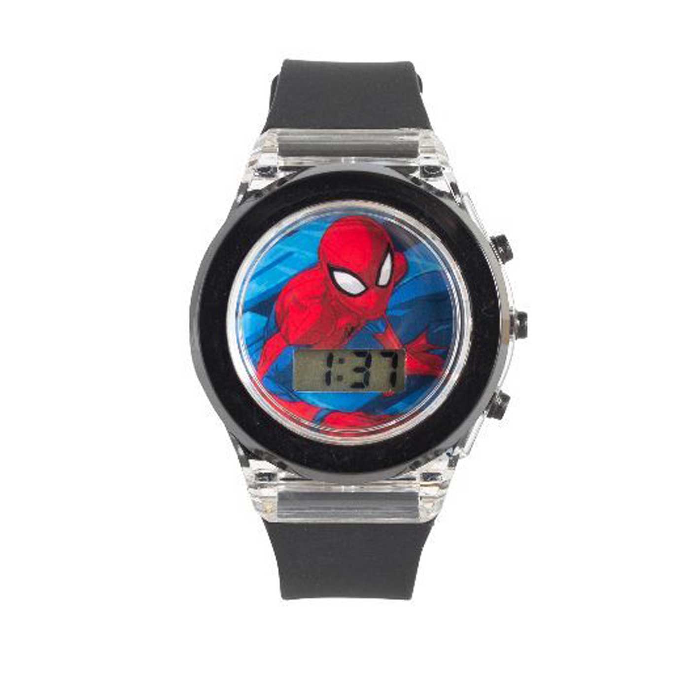 Marvel Spiderman LCD Watch Light Up Digital Black