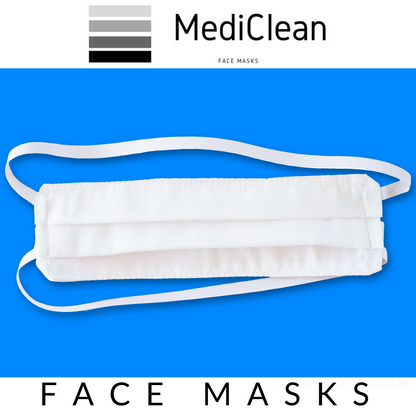 MediClean Surgical Face Mask Reusable Double-Layered White