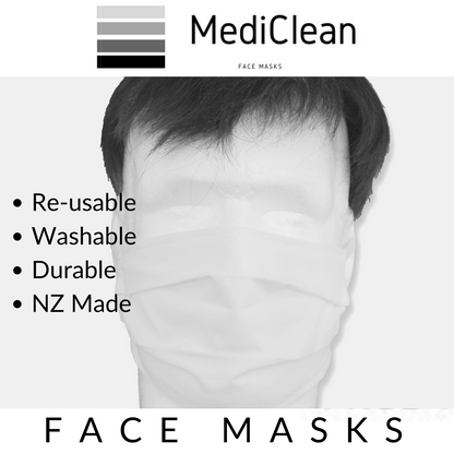 MediClean Reusable Face Mask Double Layered Made in New Zealand