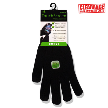 Touchscreen Gloves for Men Black
