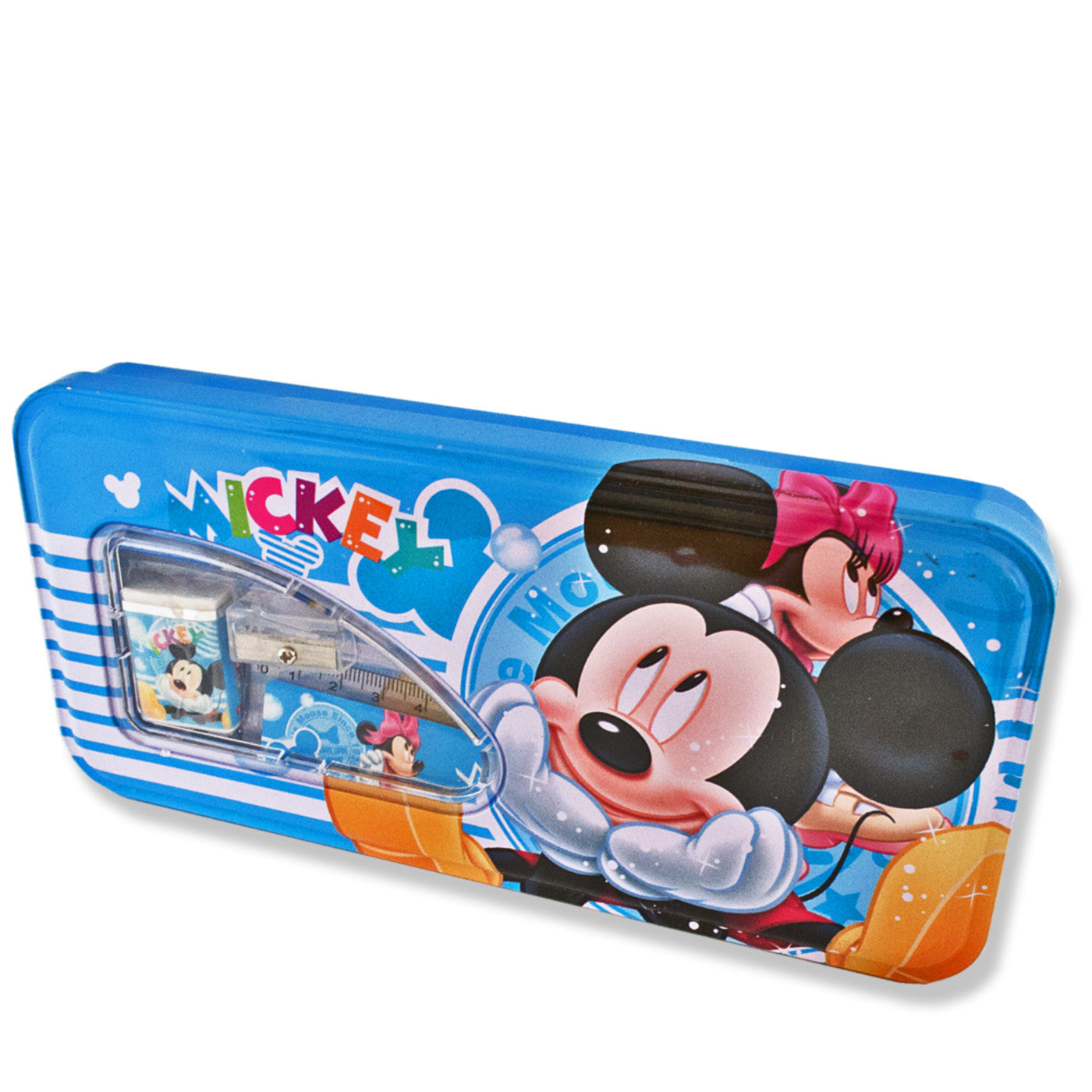 Tin Pencil Box with window Mickey Mouse