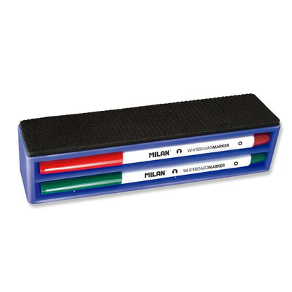 Milan Magnetic Whiteboard Eraser with 4 Markers School Depot