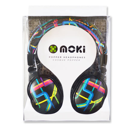 Moki Kids Headphones Poppers Subway