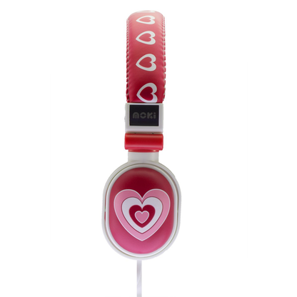 Moki Headphones for School Kids Popper Hearts 3