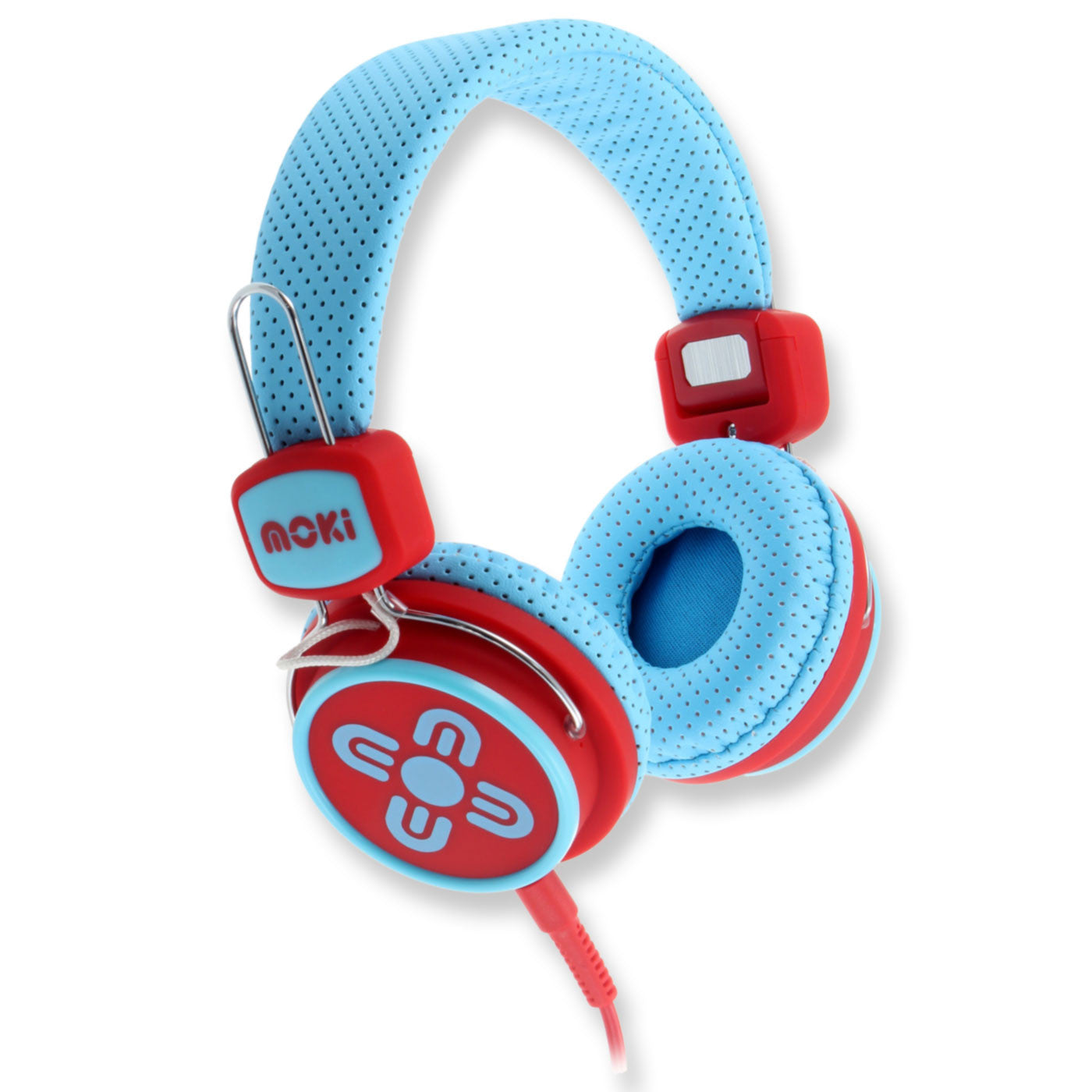 Moki Headphones Kids Safe Volume Limited Blue & Red - School Depot NZ
