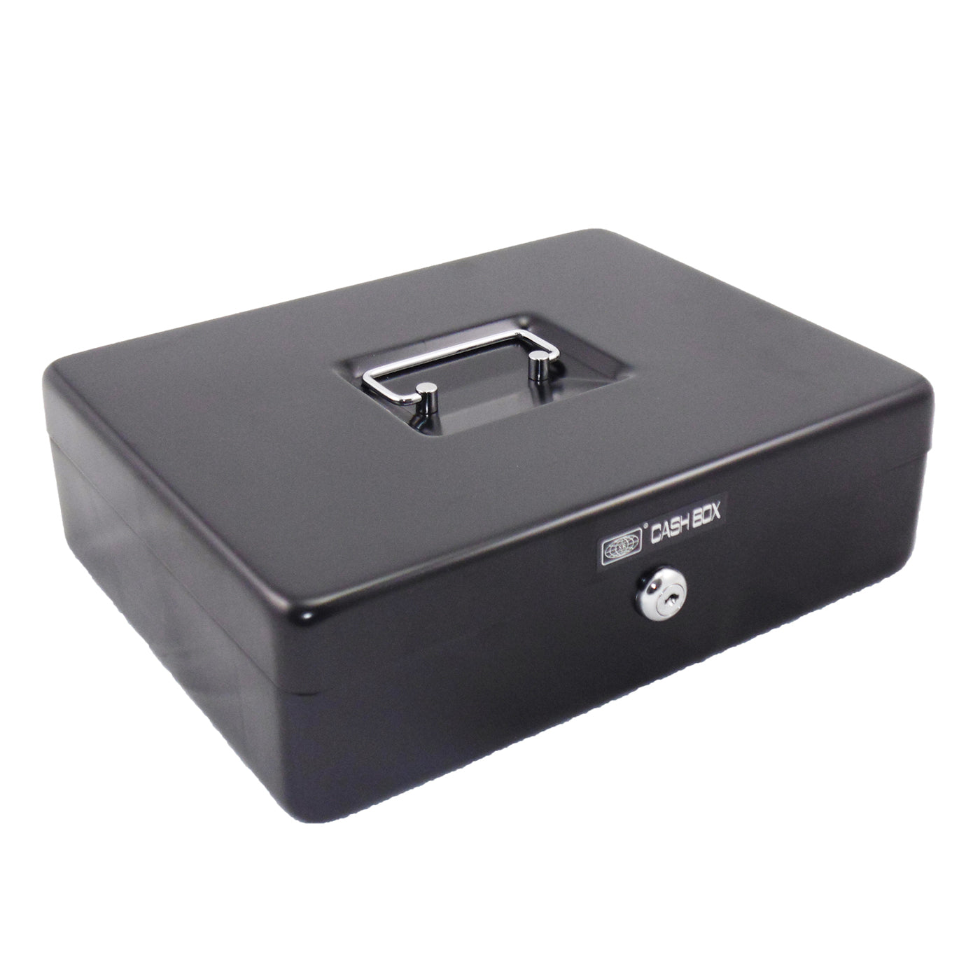 Office Mate Cash Box 12 inch Black with Two Compartments - School Depot