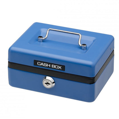 Office Mate Cash Box 6 inch Blue - School Depot