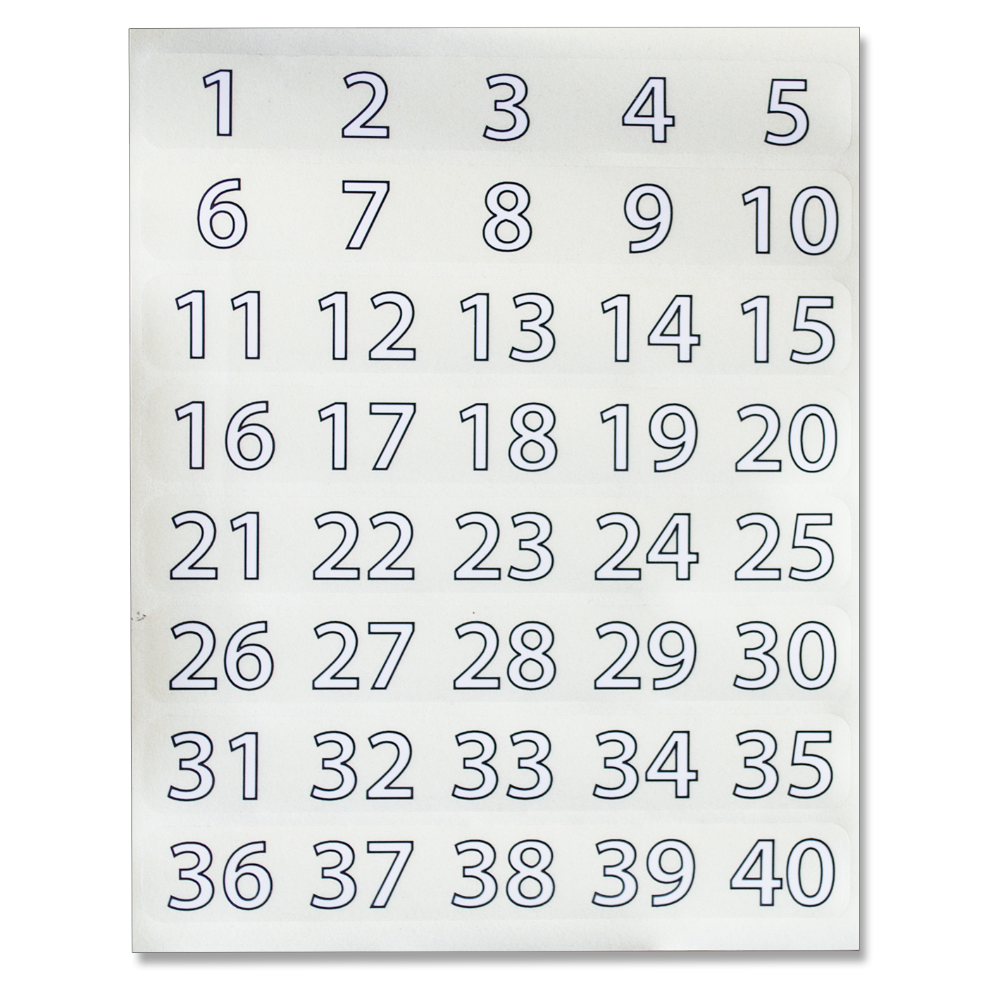PC Locs Number Stickers 1 to 40 for Device carrying Baskets