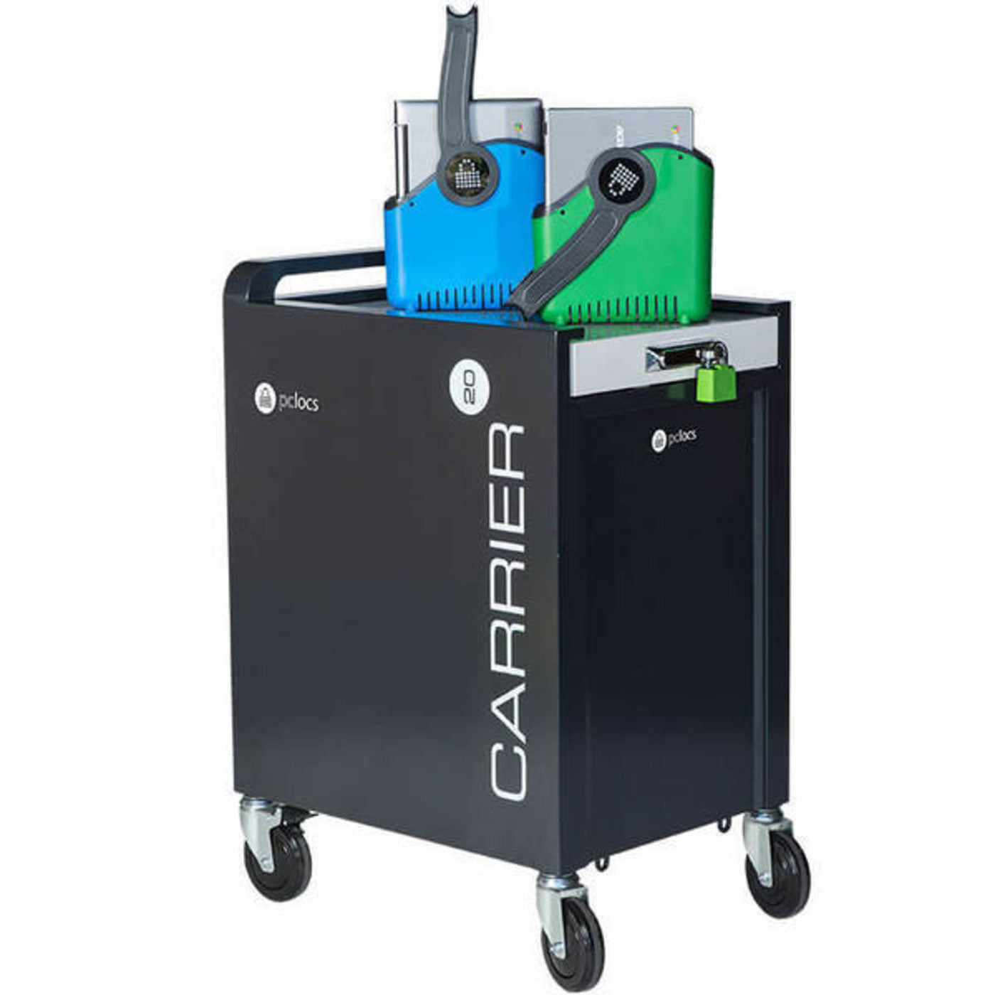 PC Locs 20 Bay Carrier Charging Trolley for Laptops