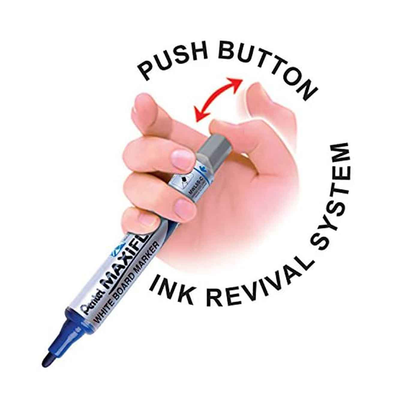 Pentel Whiteboard Marker Maxiflo Bullet Tip 2.1mm Pump Action