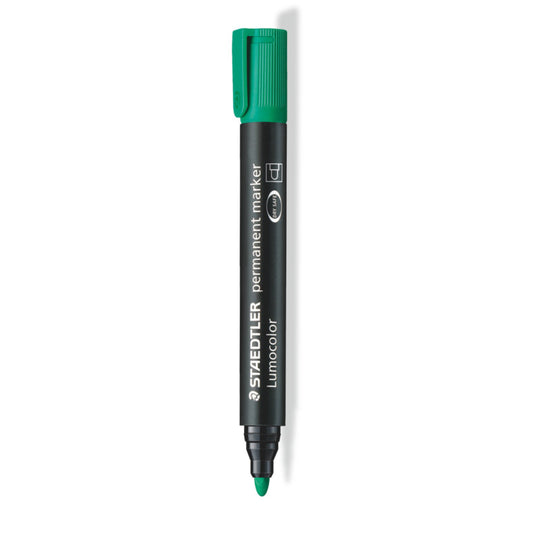 Staedtler Permanent Marker Bullet Tip, 2.00 MM - Green - School Depot NZ