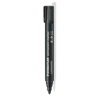 Staedtler Permanent Marker Bullet Tip - Black - School Depot NZ
