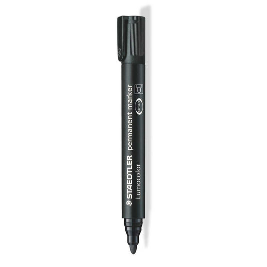 Staedtler Permanent Marker Bullet Tip - Black - School Depot NZ
