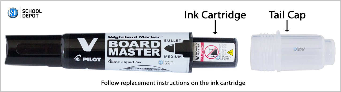Pilot Whiteboard Marker Refillable V Board Bullet Tip Black