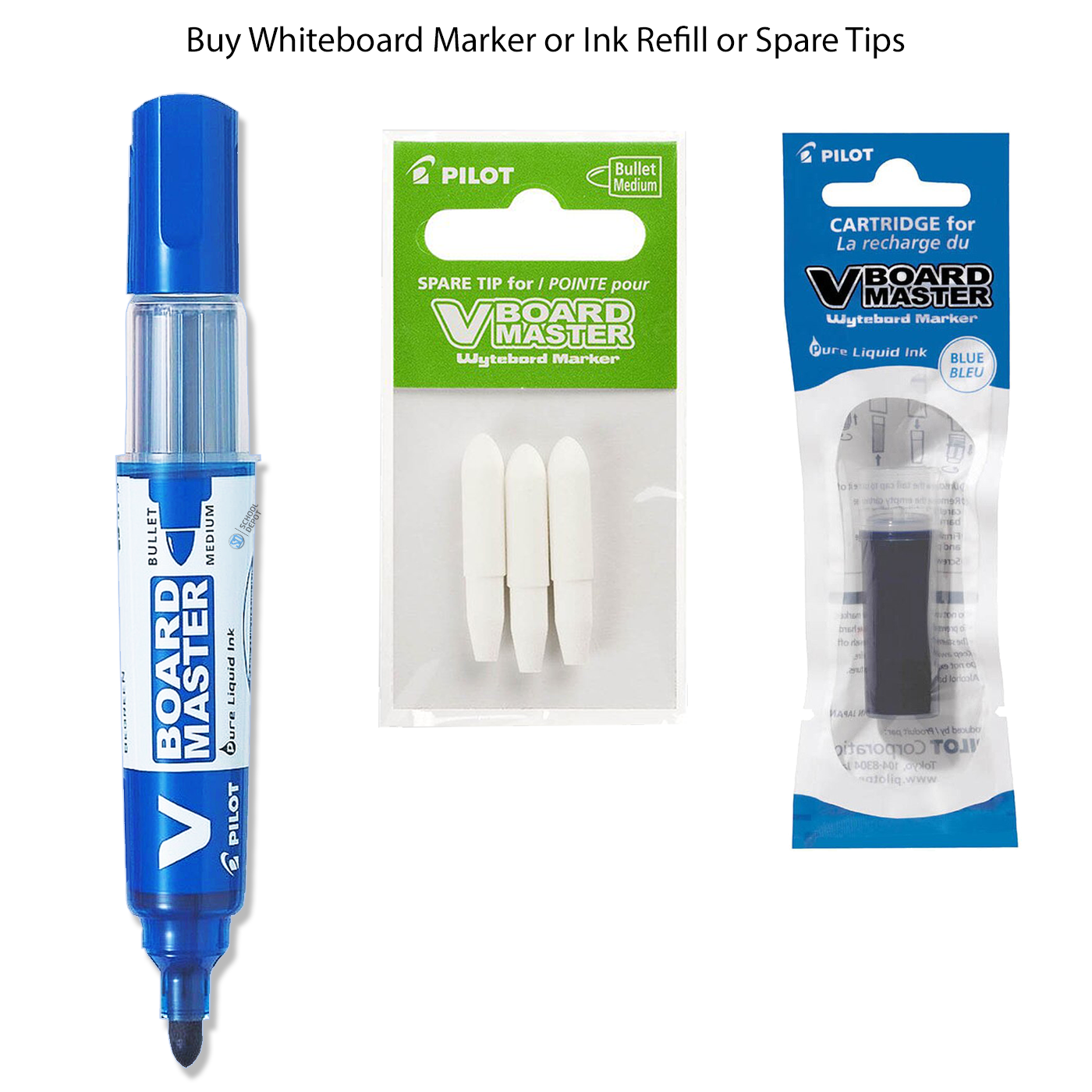 Pilot Whiteboard Marker Refillable V Board Bullet Tip Blue