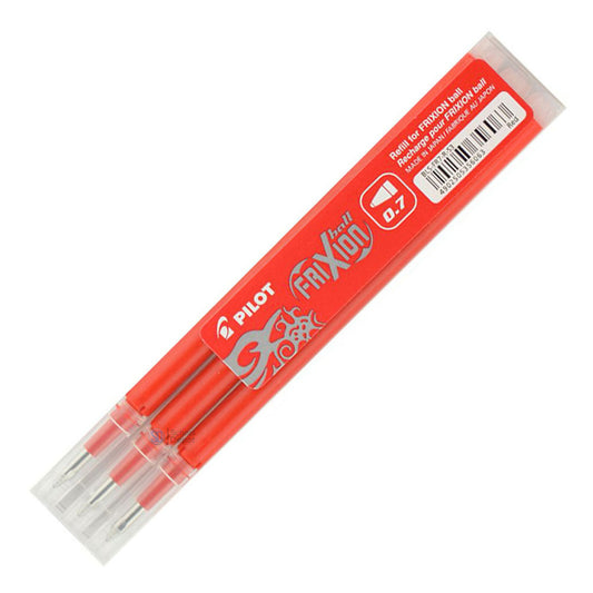 Pilot Frixion Erasable Refill Fine 0.7mm Red Pack of 3
