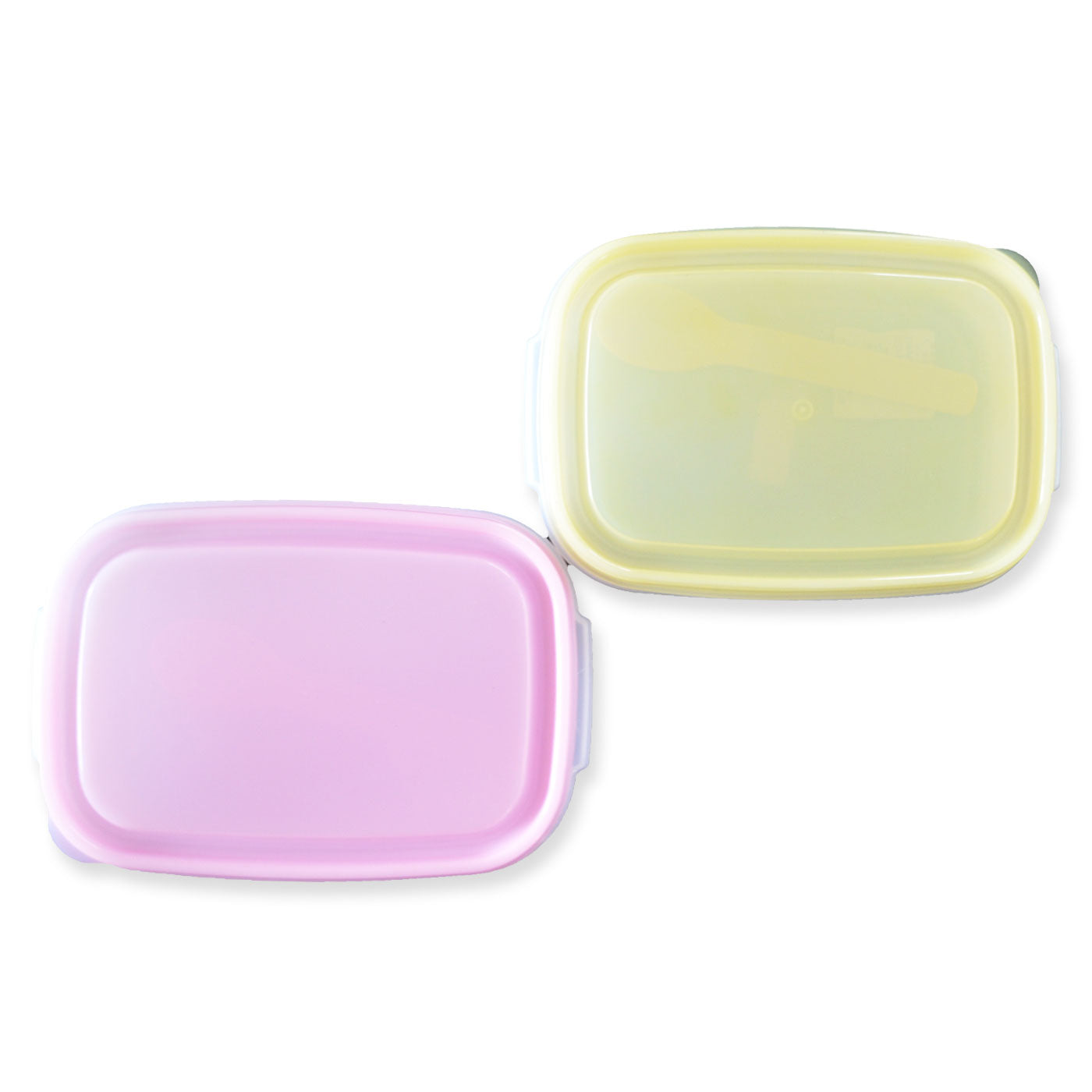 Reisen Lunch Box with Spoon Rectangular 900ml Yellow