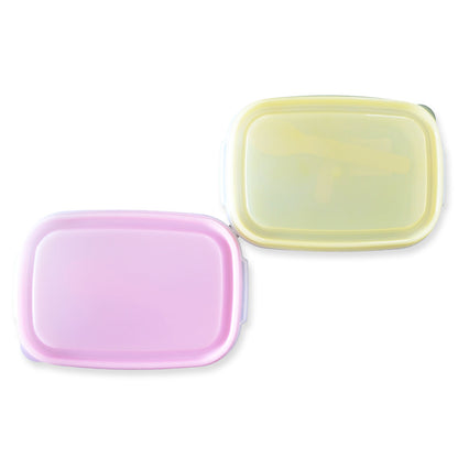 Reisen Lunch Box with Spoon Rectangular 900ml Yellow