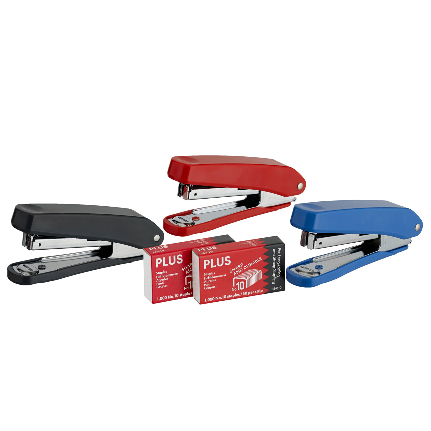 Plus Stapler 15 Sheets Black – School Depot NZ