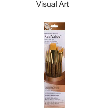 Princeton Brush Set Gold Taklon 4 Lin Round 2 Pack of 7