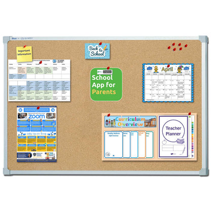 Quartet Premium Corkboard Aluminium Frame 1200 x 2400mm