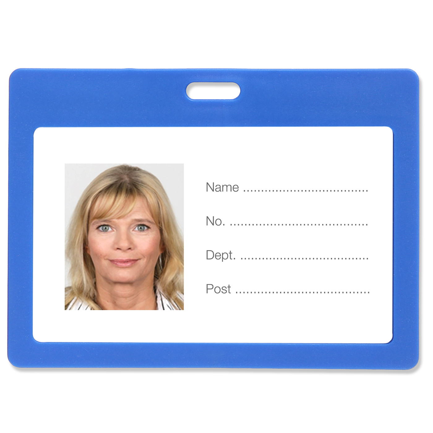 Rexel ID Card Holder Plastic Landscape Blue