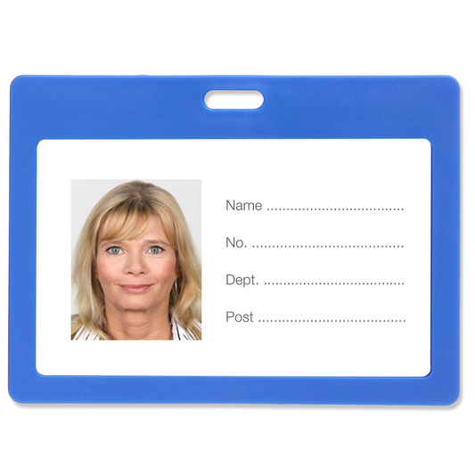 Rexel ID Card Holder Plastic Landscape Blue