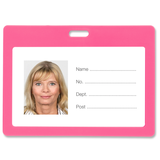 Rexel ID Card Holder Plastic Landscape Pink