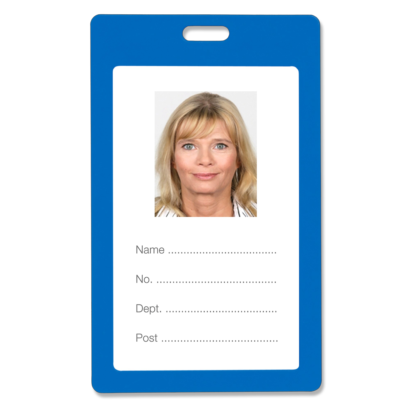 Rexel ID Card Holder Plastic Portrait Blue