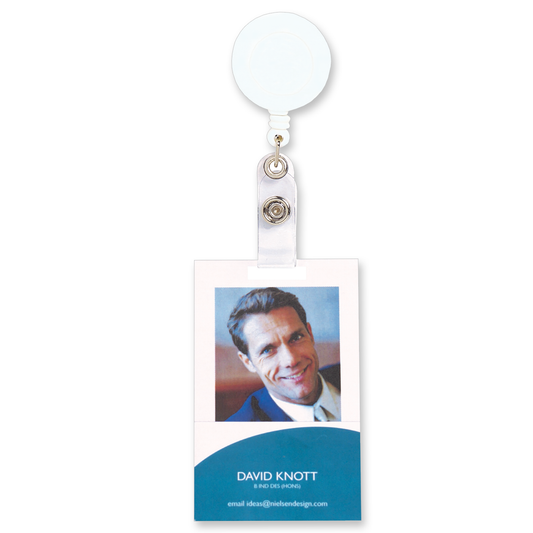 Rexel Retractable ID Card Holder White