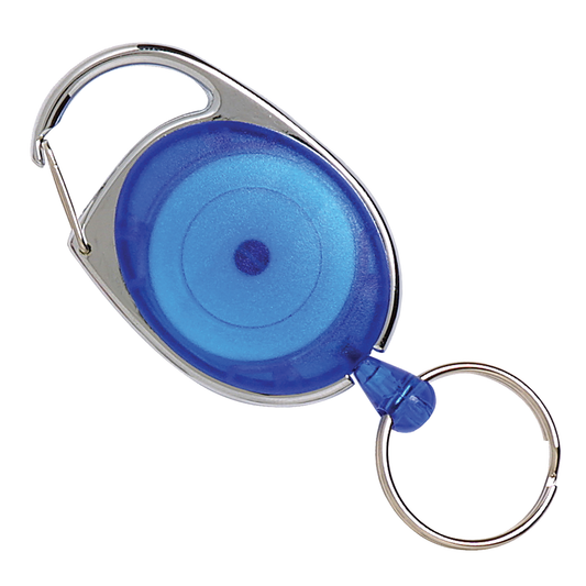 Rexel ID Retractable Snap Lock Key Holder Blue