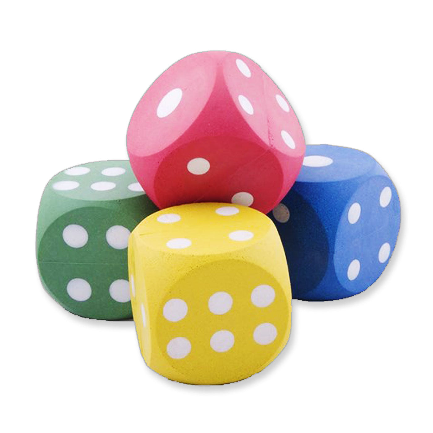 Rubber Dice 53 mm Assorted Colours