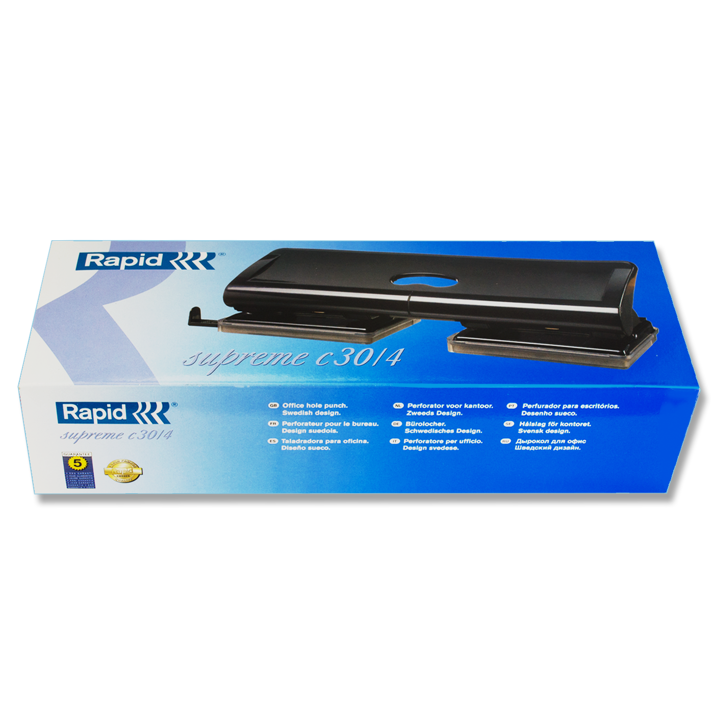 Rapid 4 Hole Punch Heavy Duty Black [30 Sheet]