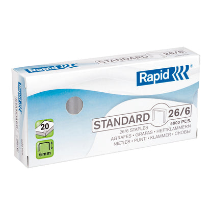 Rapid Standard Staples 26/6 Box 5000 - School Depot NZ