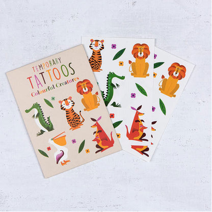 Rex London Temporary Tattoos Colourful Creatures 2 Sheets