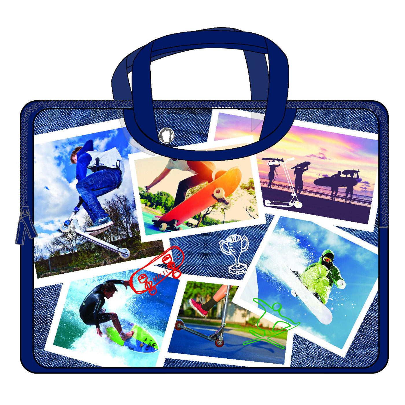 Spencil Tablet Case 240 x 320 mm Sports Collage