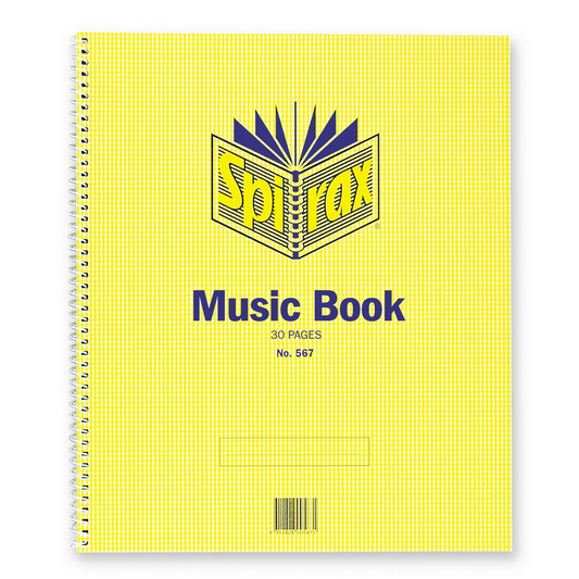 Spirax 567 Music Book 297x248 Side Opening 70gsm 30 Pages