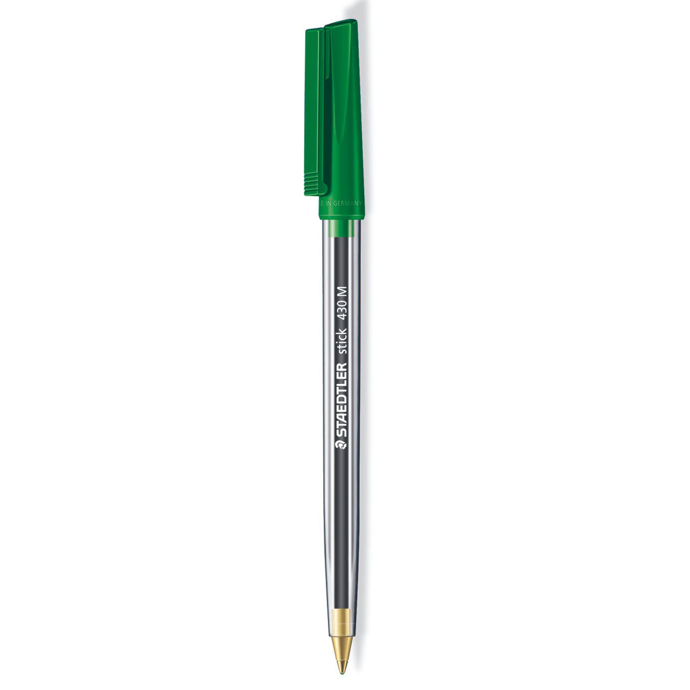 Staedtler Ballpoint Pen with Cap and Clip Medium Green - School Depot NZ