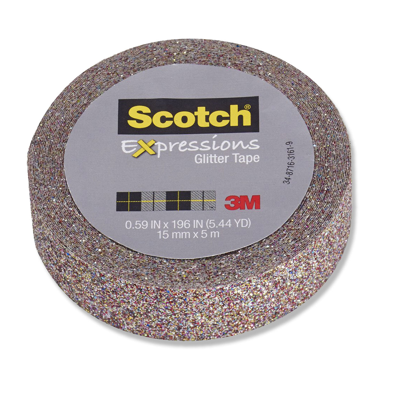Scotch Expressions Glitter Washi Tape C514-MUL 15mm x 5m