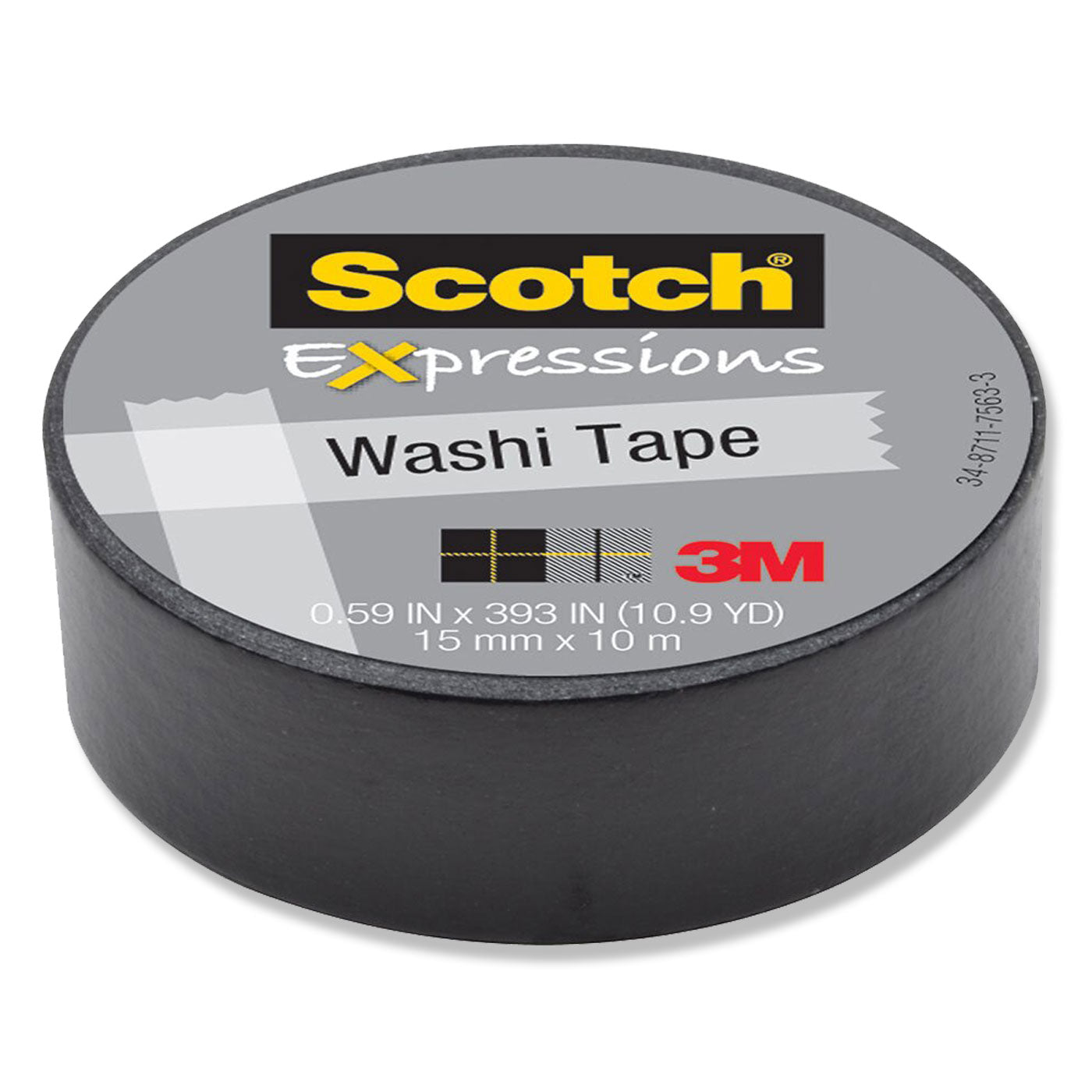 Scotch Expressions Washi Tape C314-BLK 15mm x 10m Black
