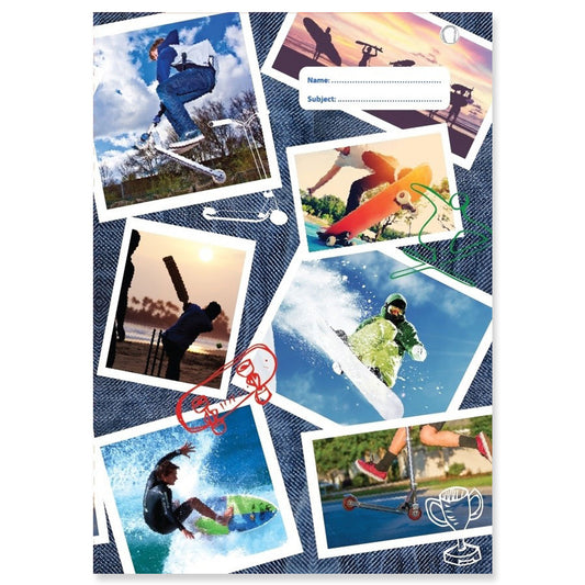 Scrapbook Cover Pack 3 Assorted 25 x 34 cm  Sports Collage
