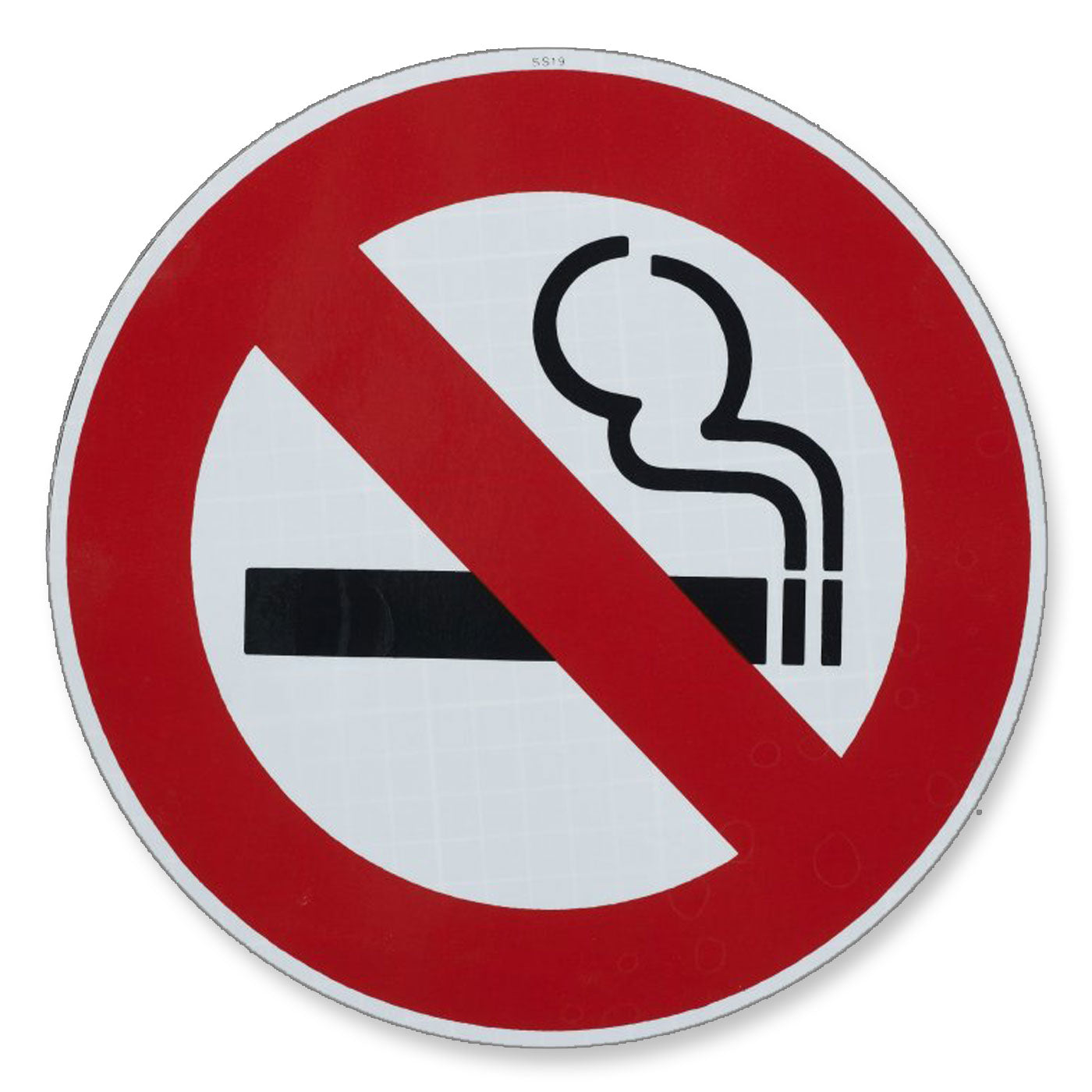 Self Adhesive Sign No Smoking Round 255 mm Diameter  [Symbol] 