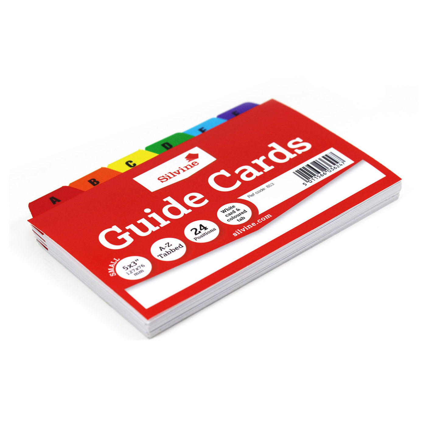 Silvine Guide Cards Indices for System Cards 127 x 76mm or 5"x3"