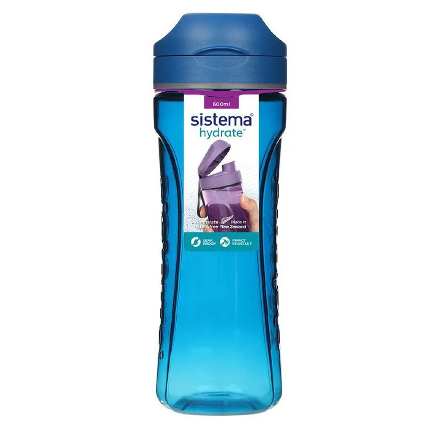 Sistema Hydrate Students Drink Bottle 600ml Blue