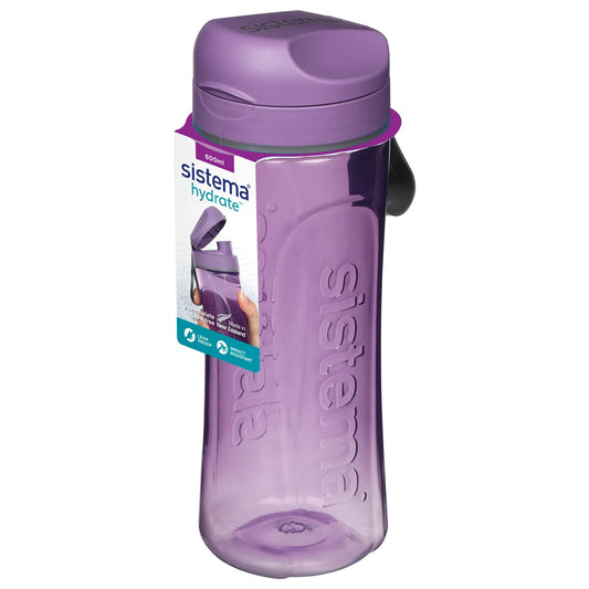 Sistema Hydrate Students Drink Bottle 600ml Purple