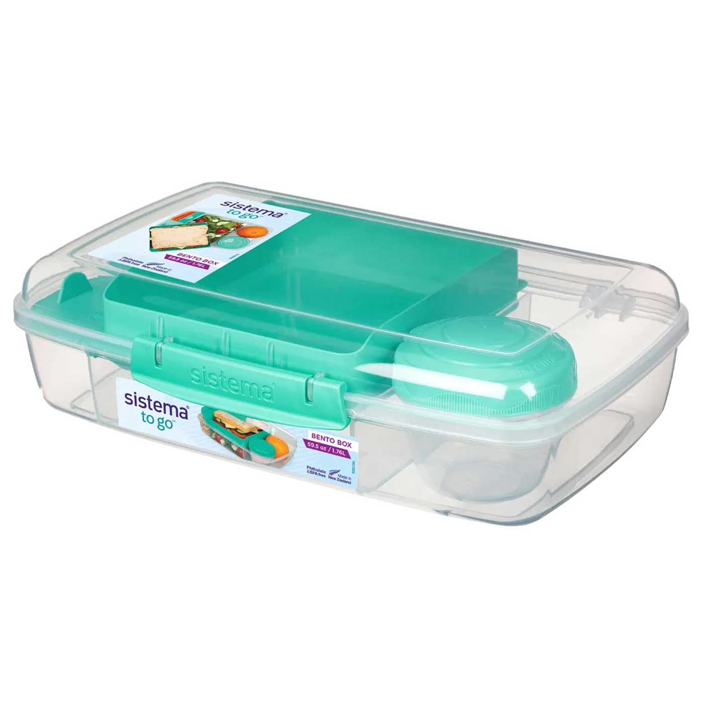 Sistema Lunch Box Bento Box 1.76L Green