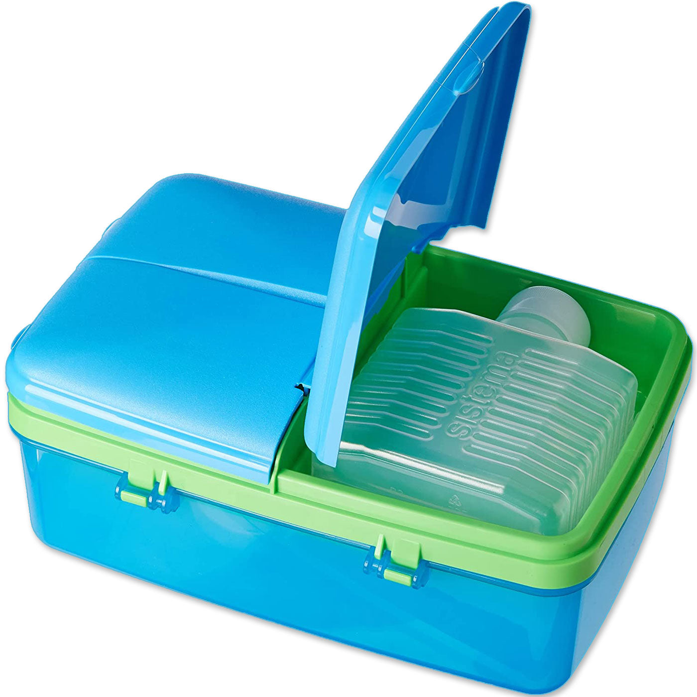 Sistema Lunch Box with Bottle Multi-Compartment 1.5L Blue