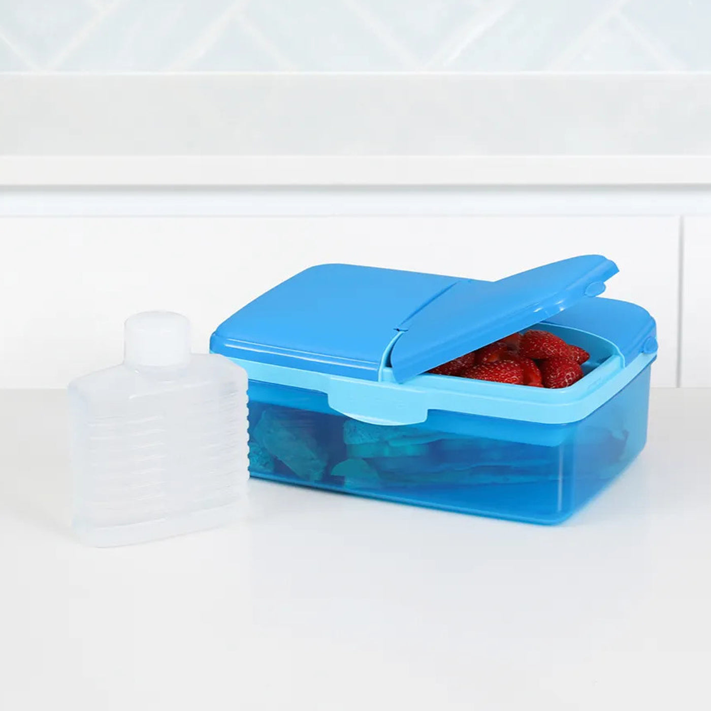 Sistema Lunch Box with Bottle Multi-Compartment 1.5L Blue