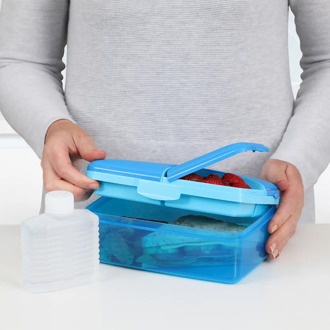 Sistema Lunch Box with Bottle Multi-Compartment 1.5L Blue